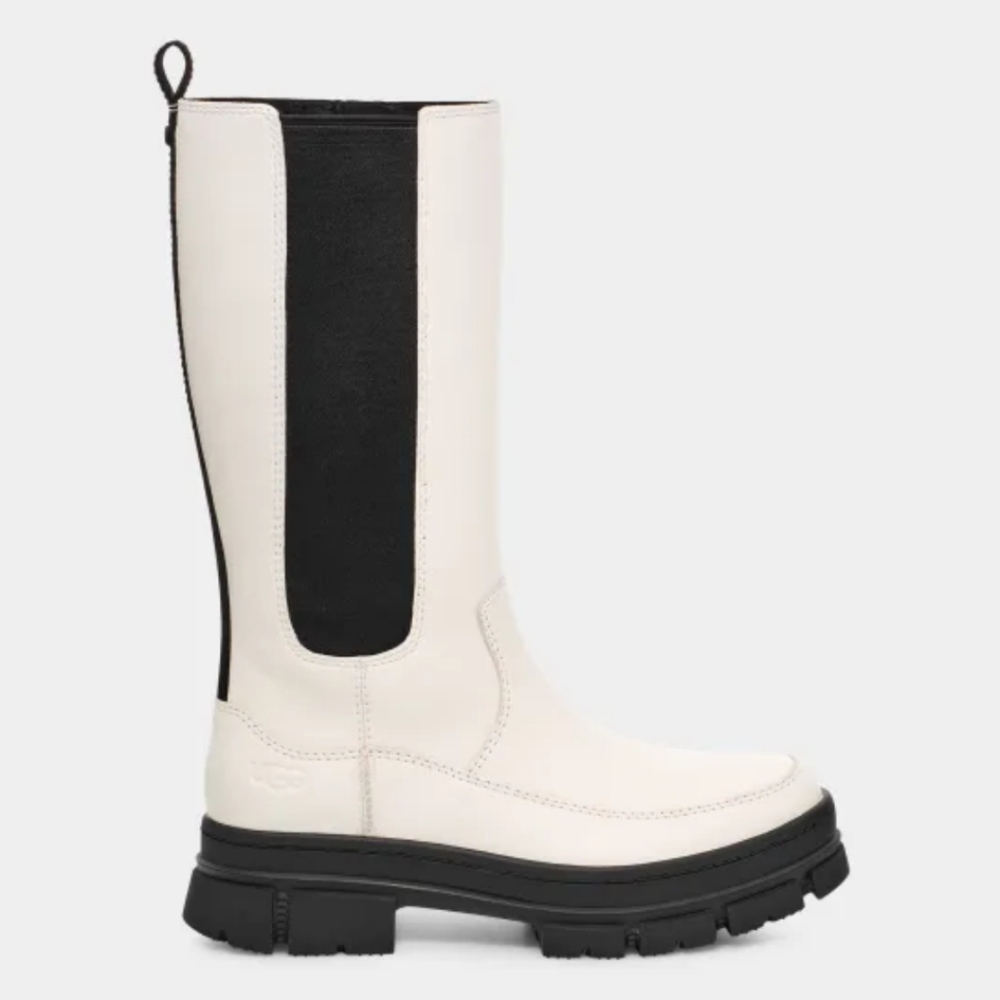 Ugg Aston High Chelsea Leather Waterproof Boot Designer Winter Rain Boot #696